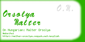 orsolya malter business card